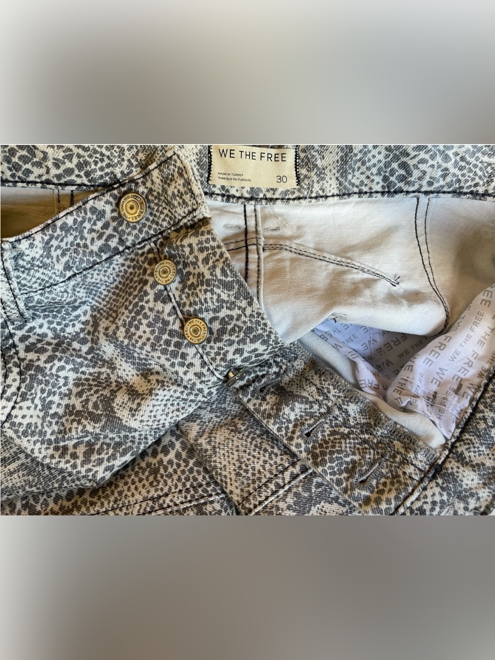 Free People We The Free Good Luck Printed Barrel Pants - Picture 5 of 8